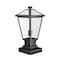 Z-Lite Talbot 1 Light Outdoor Pier Mounted Fixture, Black & Clear Beveled 579PHMS-SQPM-BK - alternate 2